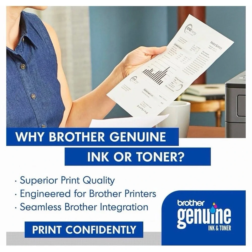 Brother TN730 Genuine Original Standard Yield Black Toner Cartridge 1200 Pages